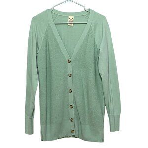 Faded Glory Womens Cardigan Sweater L Seafoam‎ Green Spring Feminine Pastels